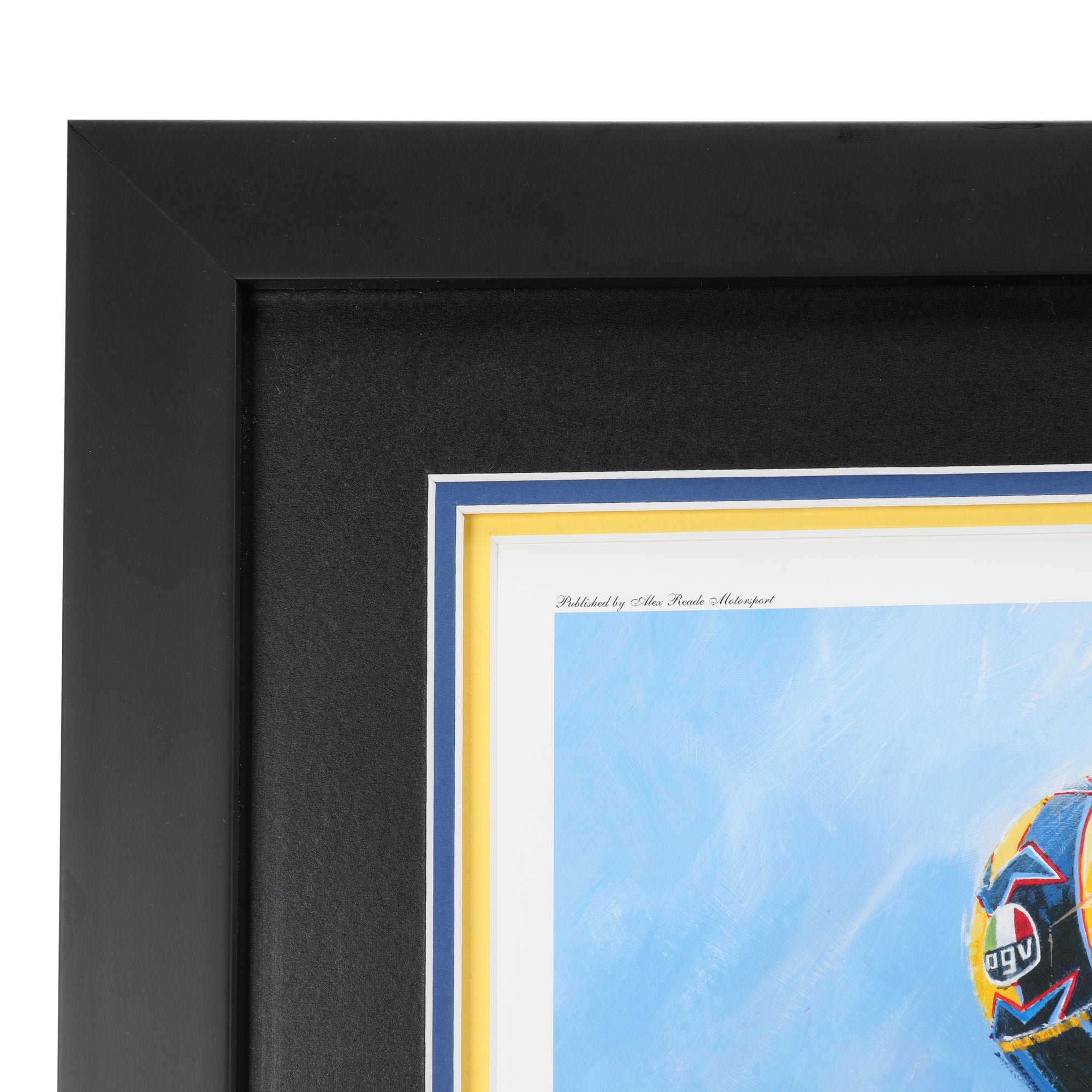 LOT 134 - Valentino Rossi Signed Nicholas Watts Artwork - Natural Born Winner