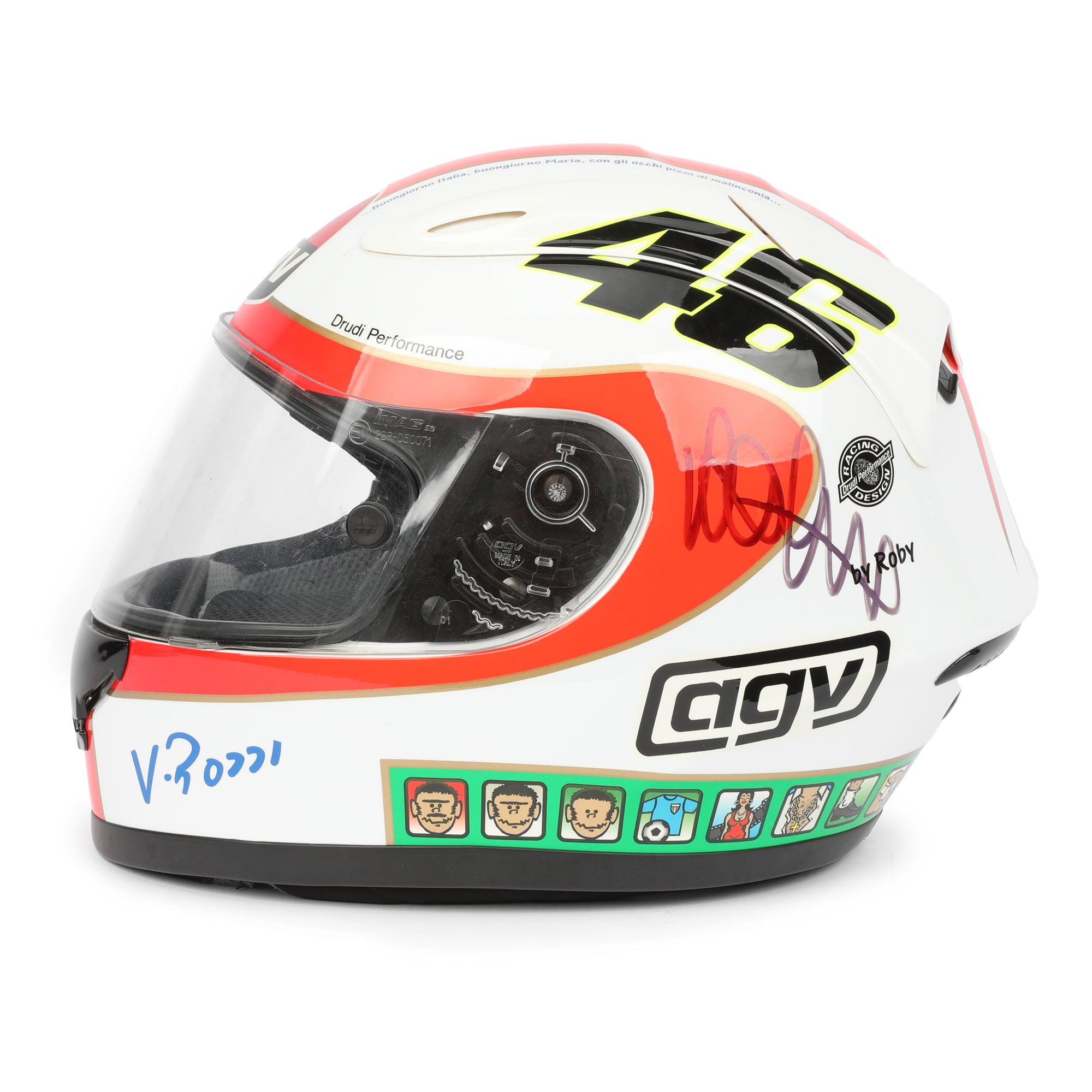 LOT 122 - Valentino Rossi Signed 2006 Full-Size Replica AGV TI-Tech Gothic Helmet