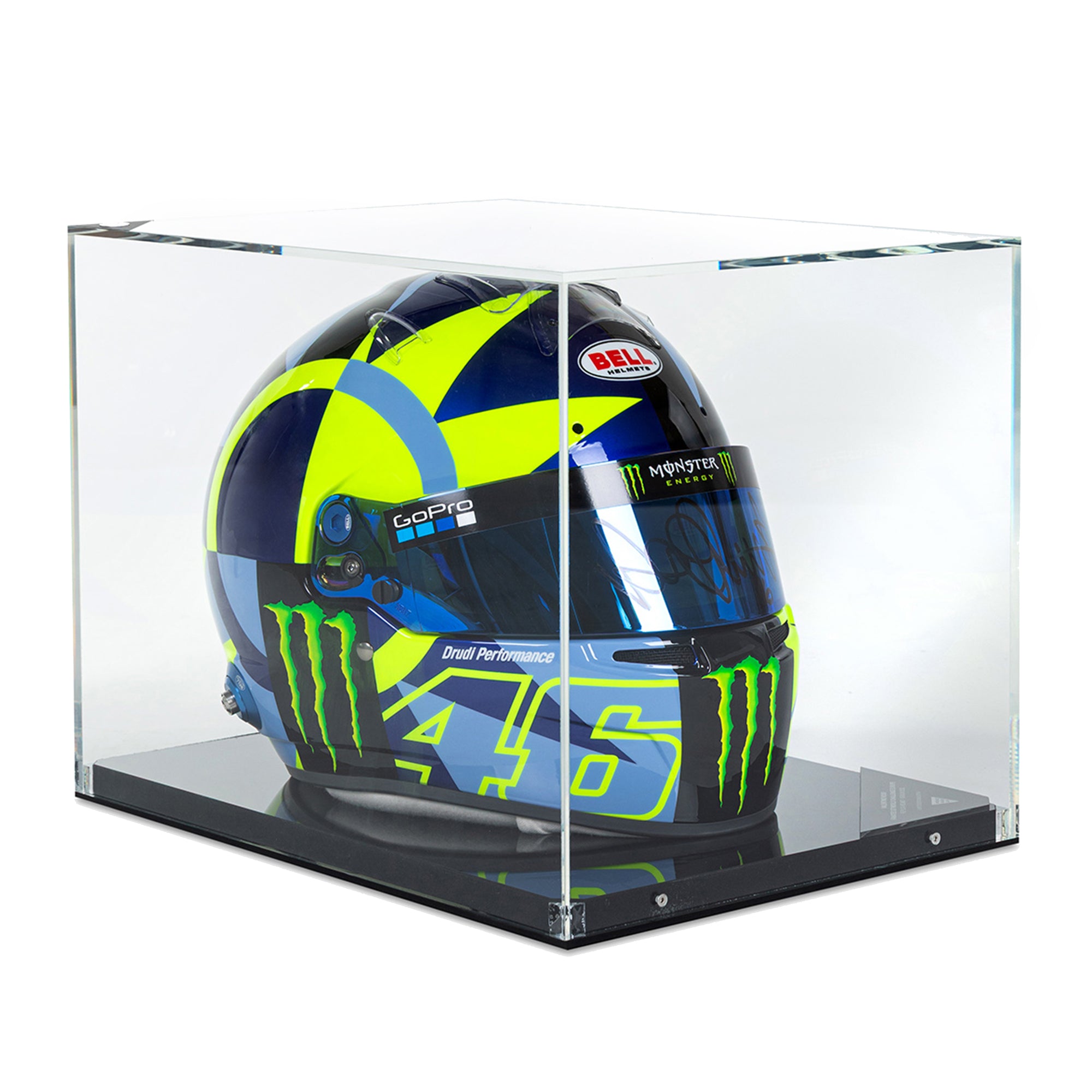 LOT 108 - VALENTINO ROSSI-SEASON 2022-FANATEC GT WORLD CHALLENGE EUROPE-HELMET-SINGED VISOR-REPLICA